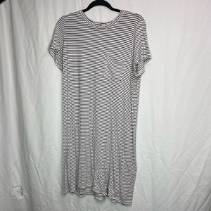 White and Black Stripe Dress